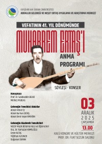 Vefatının 41. Yıl Dönümünde Muharrem Ertaş'ı Anma Programı