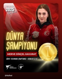 Tekvandocu Milli Sporcu Öğrencimiz Merve Dinçel Kavurat Üst Üste İkinci Kez Dünya Şampiyonu Oldu 
