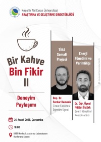 Bir Kahve Bin Fikir II İsimli Deneyim Paylaşımı 