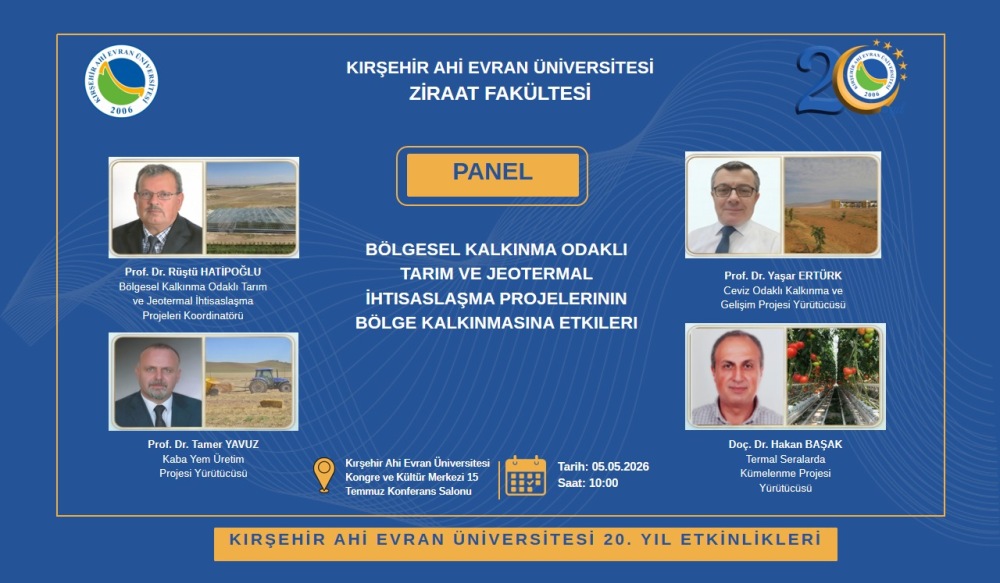 Bölgesel Kalkınma Odaklı Tarım ve Jeotermal İhtisaslaşma Projelerinin Bölge Kalkınmasına Etkileri İsimli Panel